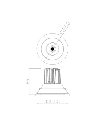 ***OFER/DES*** FORMENTERA * EMPOTRABLE LED COB (Basculante) 12W - 4000K